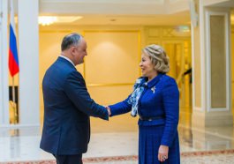 The Head of State of Moldova met with Valentina Matvienko