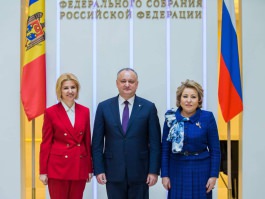 The Head of State of Moldova met with Valentina Matvienko