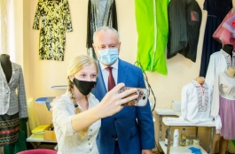 Igor Dodon a luat cunoștință cu activitatea Incubatorului de Afaceri din raionul Sîngerei