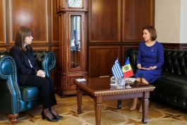 The Head of State met today in Chisinau with the President of the Hellenic Republic, Katerina Sakellaropoulou