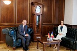 Președinta Maia Sandu, găzduindu-l pe cancelarul Olaf Scholz: „Germania rămâne un prieten de nădejde al Moldovei”